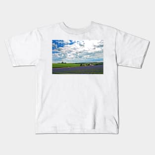 Lavender Field Purple Flowers Cotswolds UK Kids T-Shirt